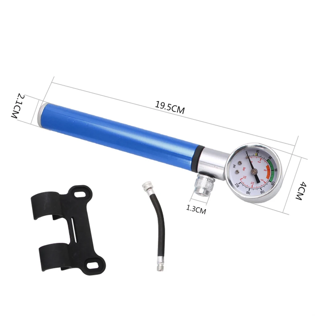 High Pressure MTB Bike Compact Suspension Fork & Rear Shock Pump 210