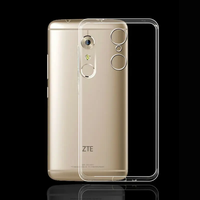 Мягкий ТПУ чехол для ZTE Axon 7 сотовый телефон прозрачный силиконовый защитный A2017