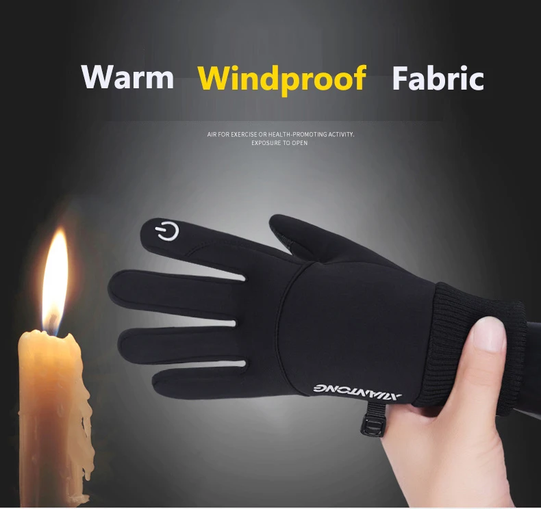 Winter Waterproof Men's Gloves Windproof Sports Fishing Touch Screen Driving Motorcycle Ski Non-slip Warm Cycling Women Gloves