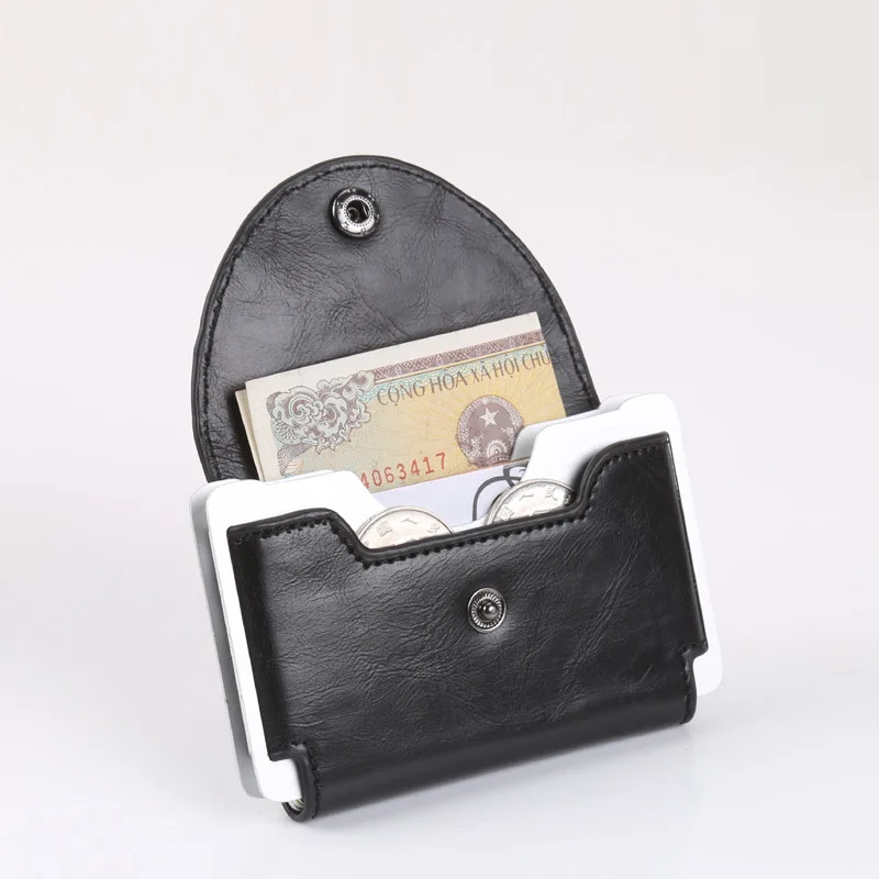 RFID кредитный держатель для карт, металлический кошелек для мужчин и женщин, id держатель для карт, минималистичный кошелек, алюминиевый блокирующий кошелек для карт