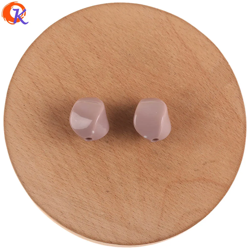 Light Brown Сердечный дизайн 14*18 мм 100 шт аксессуары для ювелирных изделий/DIY акриловые бусины/скручивающаяся форма/бусины для изготовления ювелирных изделий/ручная работа/фурнитура для сережек - Цвет: Light Brown