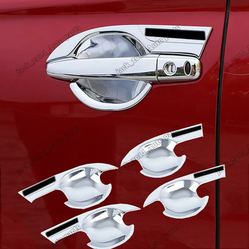 Chrome Door Handle Bowl Cup 4 Doors Bowl Cover For Mitsubishi Outlander 2007