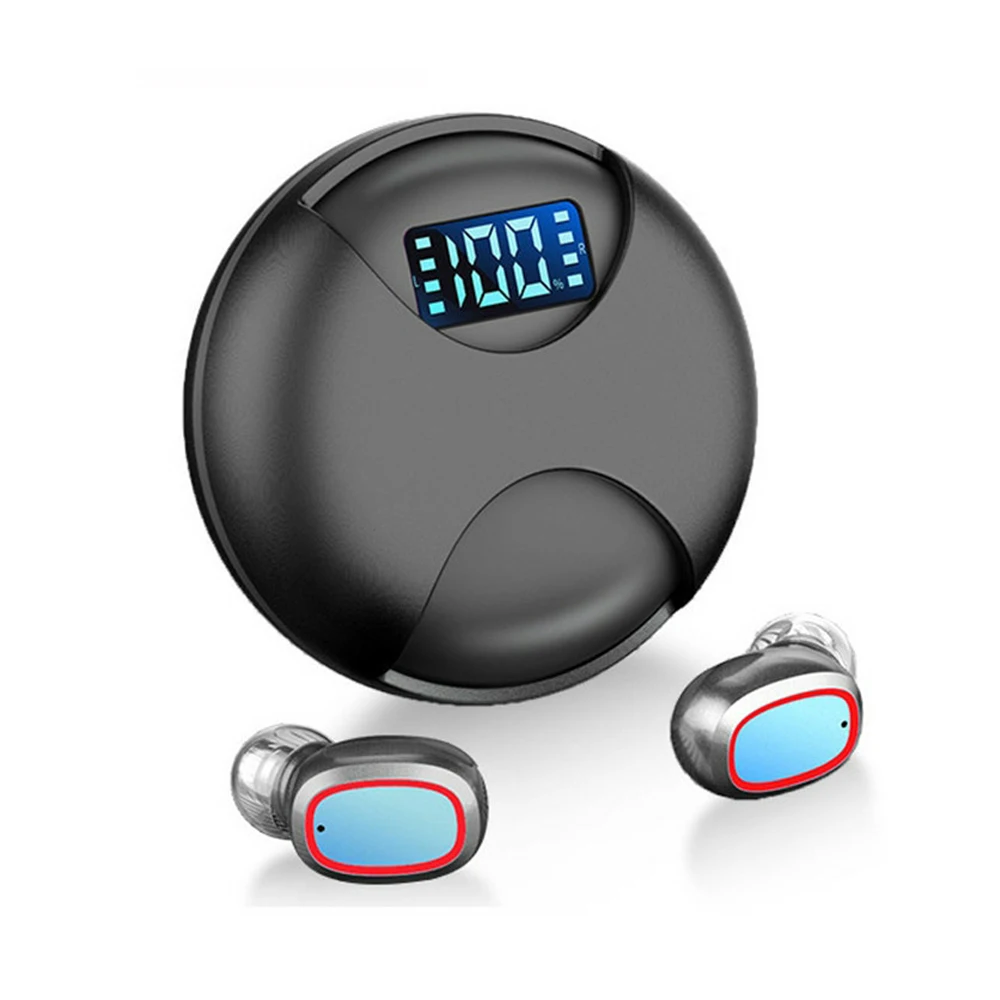 Wireless Headphones Touch Control Bluetooth V5 0 Earphones Rotation LED Display Sports Earbuds Headsets For Xiaomi Huawei
