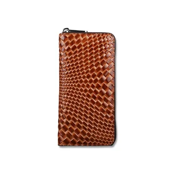 

Retro Genuie Leather Women Wallet 2020 New Handmade Embossed Cowhide Long Wallets Card Holder Leisure Phone Purse