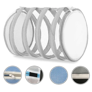 

Washing Net Durable Machine Polyester Storage Home Laundry Zipper Closure Drying With Hanging Loops Shoe Wash Bag Cleaning