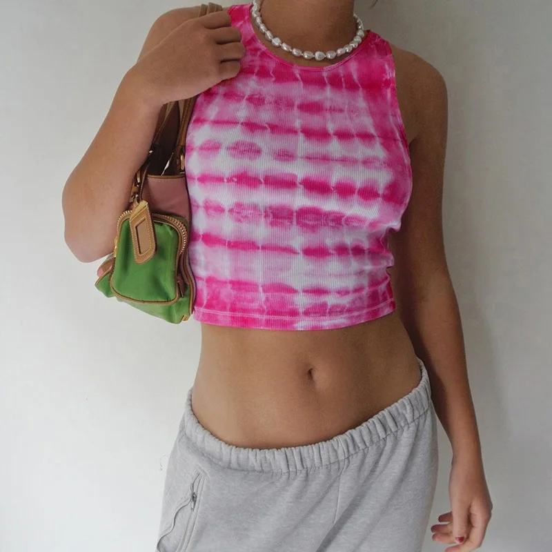 Tie Dye Casual Crop Tops Streetwear OC0174