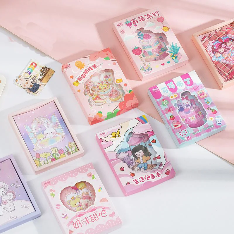

Mengtai 50pcs Strawberry party Decorative Sticker Scrapbooking diy Label Diary Album Stationery Cute animal girl Journal Planner