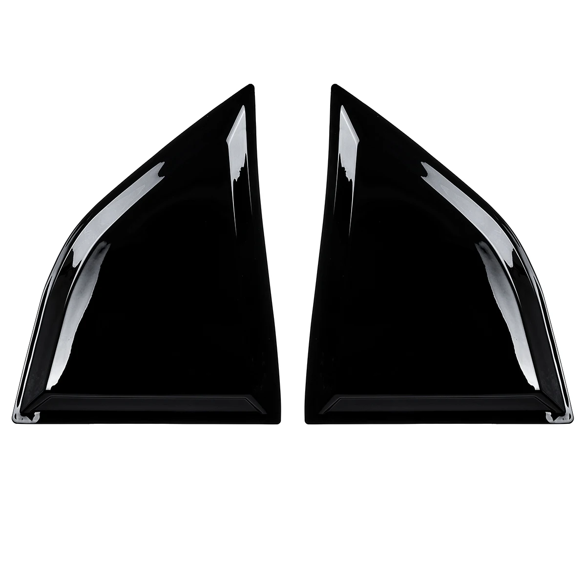 Glossy Black 1 пара оконных ковшей четверть панель оконная крышка боковые жалюзи вентиляционное отверстие для Dodge Challenger XE 2008 - Цвет: Glossy Black