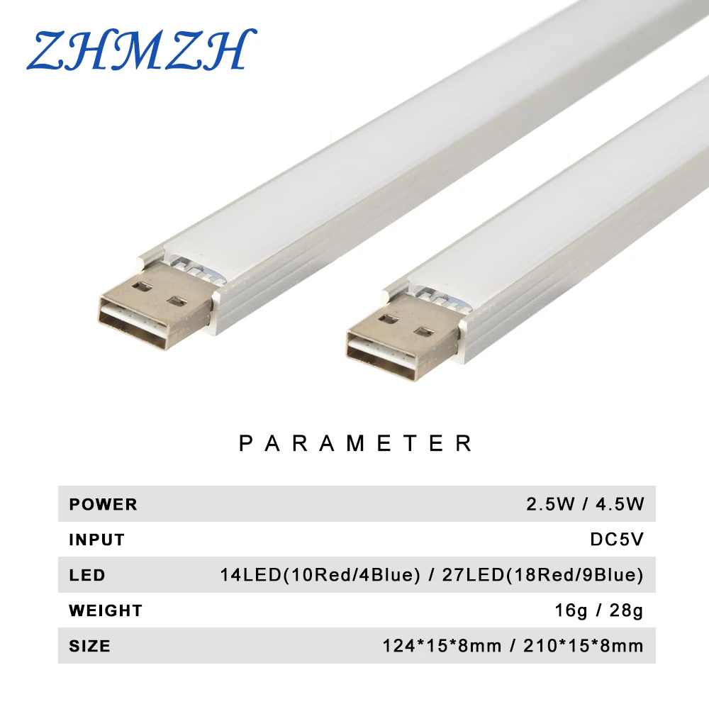 ZHMZH Portable Convenient LED Full Spectrum Phyto Growth Lamp LED Plant Growing Lamp USB Red Blue Hydroponic Grow Light