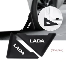 

Silicone Car Styling Door Corner Protection Stickers Logo Door Foot Anti-scratch Cover For Universal Car Lada Granta Kalina E