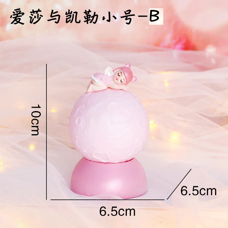 Creative Christmas Gifts New Year Table Lamp Decoration Girl Heart Room Layout Unicorn Lamp Student Gift Night Light for Kids - Цвет: Small Moon B