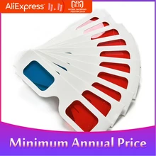 10 шт./лот универсальная бумага анаглиф 3D стекло es бумага 3D стекло es вид анаглиф красный/синий 3D стекло для кино видео EF R20