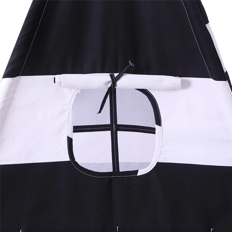 Large 100% cotton Canvas Original Teepee  Indian Play Tent  House Children Tipi Tent  with Small Coloured FlagsTent  (12)