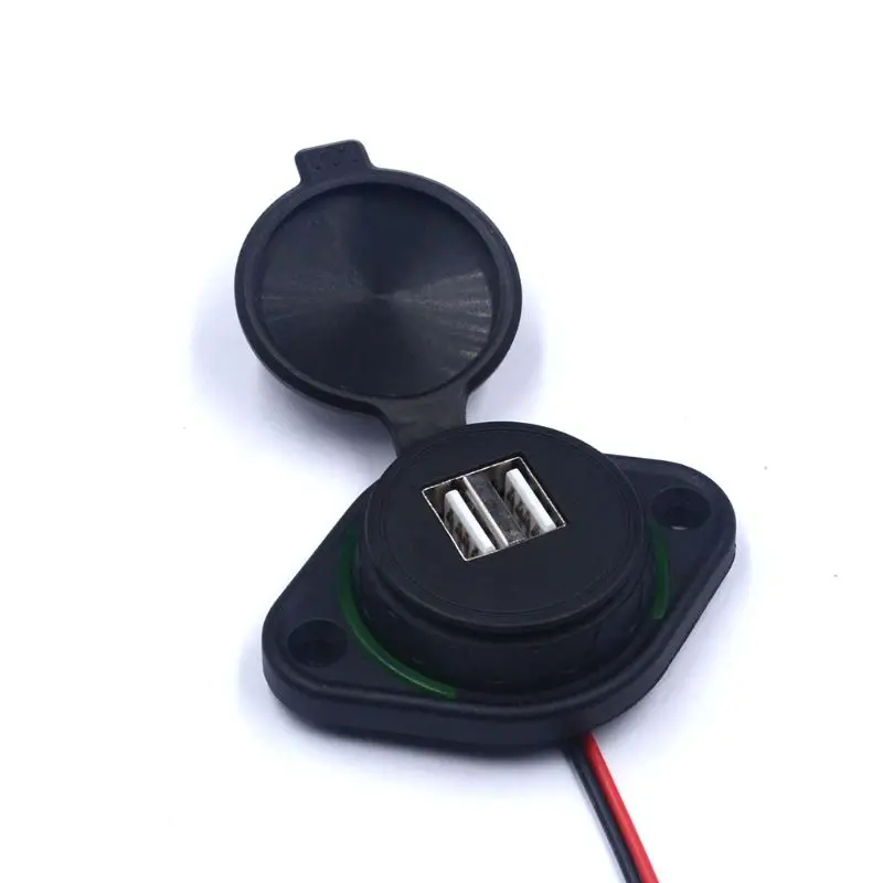 3.1A двойной USB Автомобильное зарядное устройство водонепроницаемый автомобильное контактное гнездо с Светодиодный индикатор B0KF