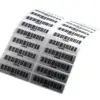 120PCS/Lot Asset Tags Pre-Printed with Barcode Code39 Laebles Matte Silver PET No Duplication Number No Fading Size 2