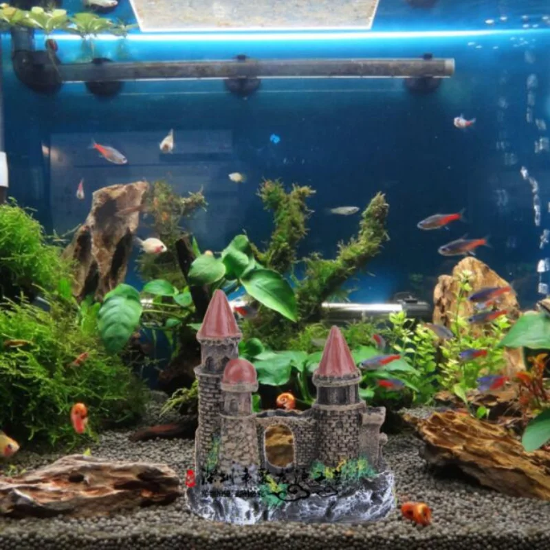 Miniature Castle Resin Crafts, Aquarium Landscaping and Viewing, Antique Simulation, Home Furnishings