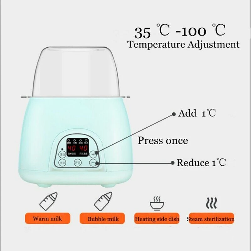 6 в 1 двойной паровой для кормления ребенка Герметичная Бутылка подогреватель молока детей с таймером US Plug