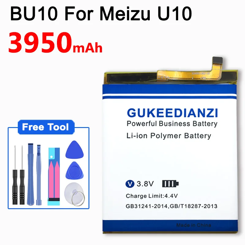 Аккумулятор GUKEEDIANZI 4900 мАч для Meizu BT42C BT61(версия M) BT41 BA611 BT710 U10, аккумулятор для мобильного телефона, сменная батарея