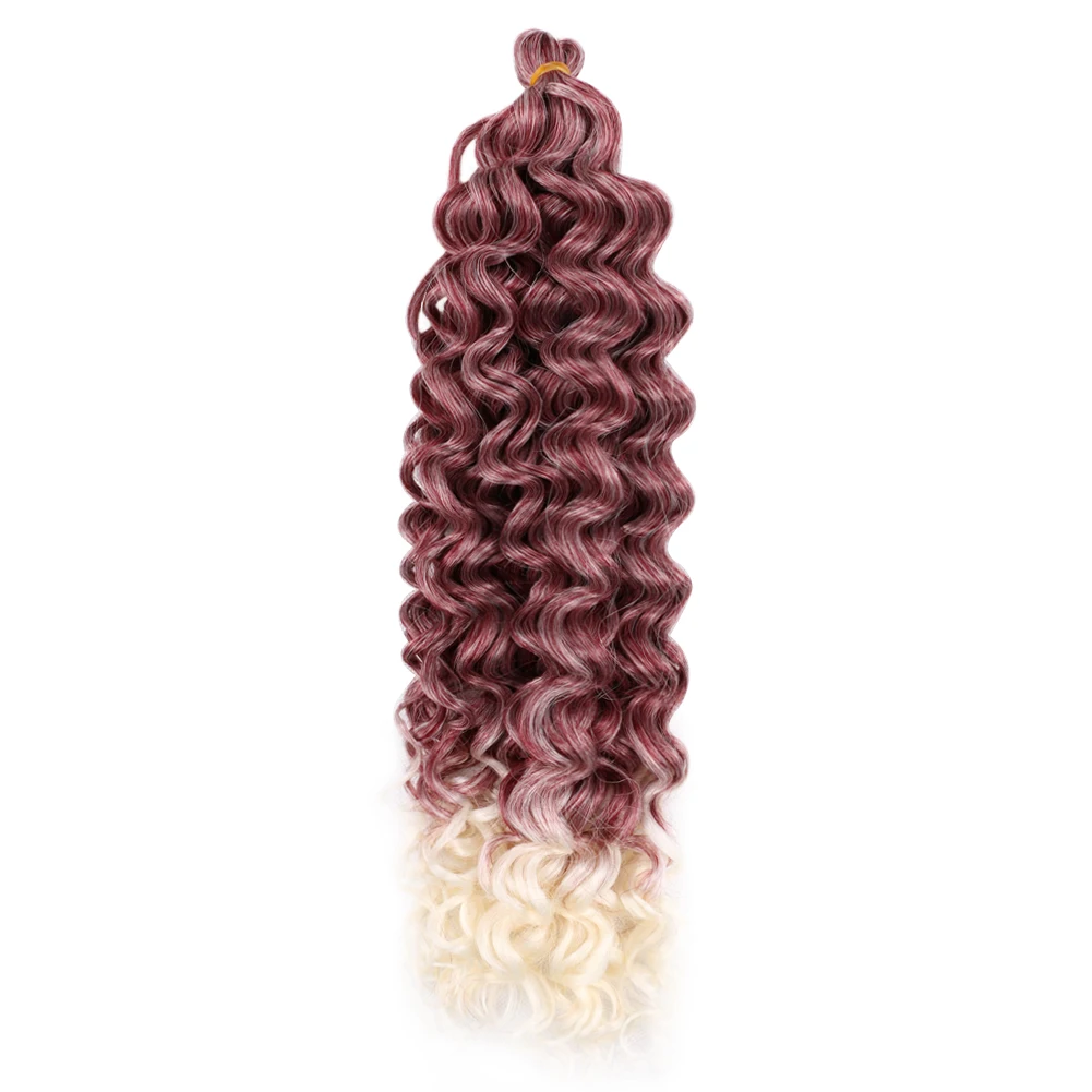 Ocean Wave Braiding Hair Extensions Crochet Braids Synthetic Hair Hawaii Afro Curl Ombre Curly Blonde Water Wave Braid For Women 8 Ocean Wave Braiding Hair Extensions Crochet Braids Synthetic Hair Hawaii Afro Curl Ombre Curly Blonde Water Wave Braid For Women