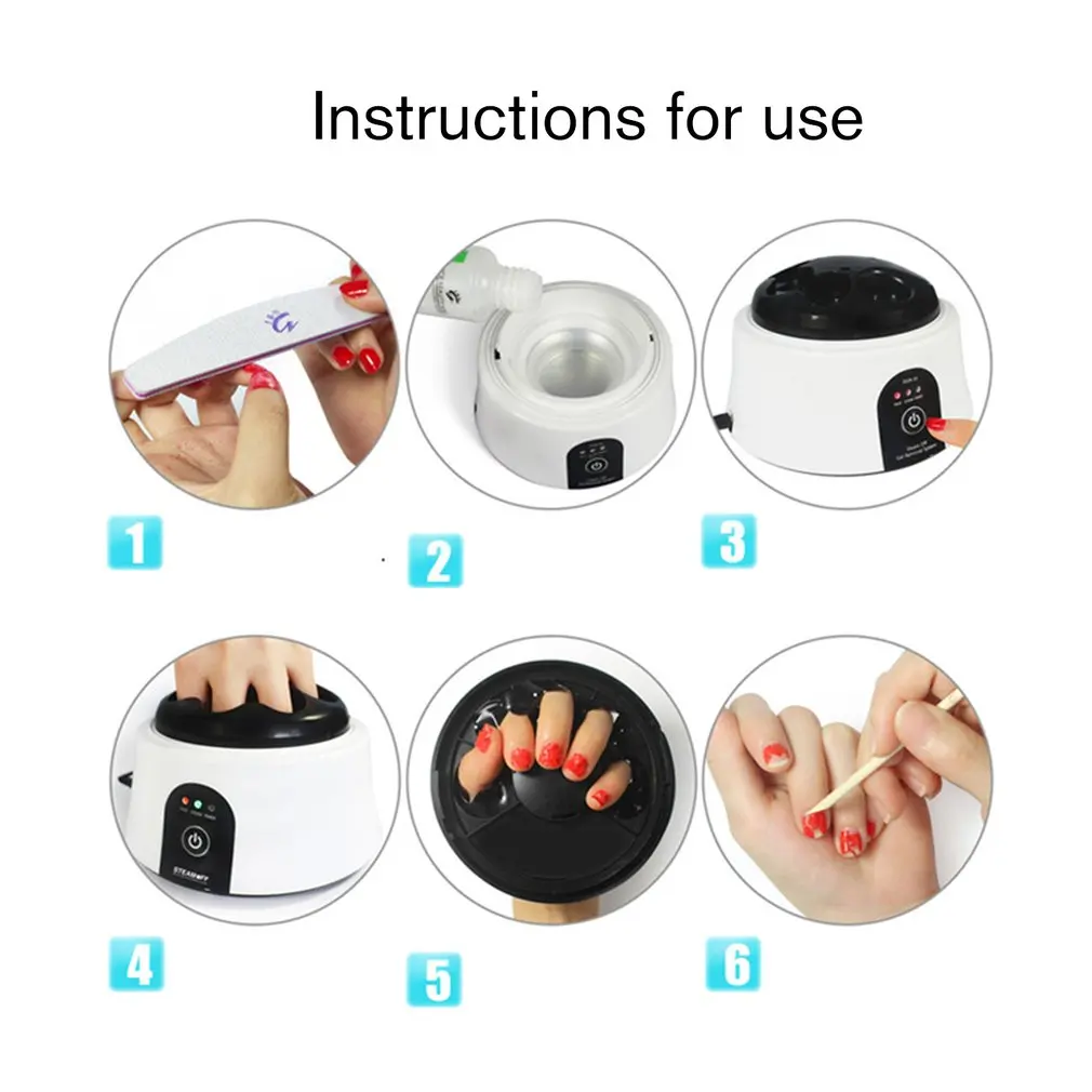 Nail Gel Polish Remover Nail Steamer Gel Polish Remover Electric Steam Off UV Gel Polish Removal Machine Nail Steamer