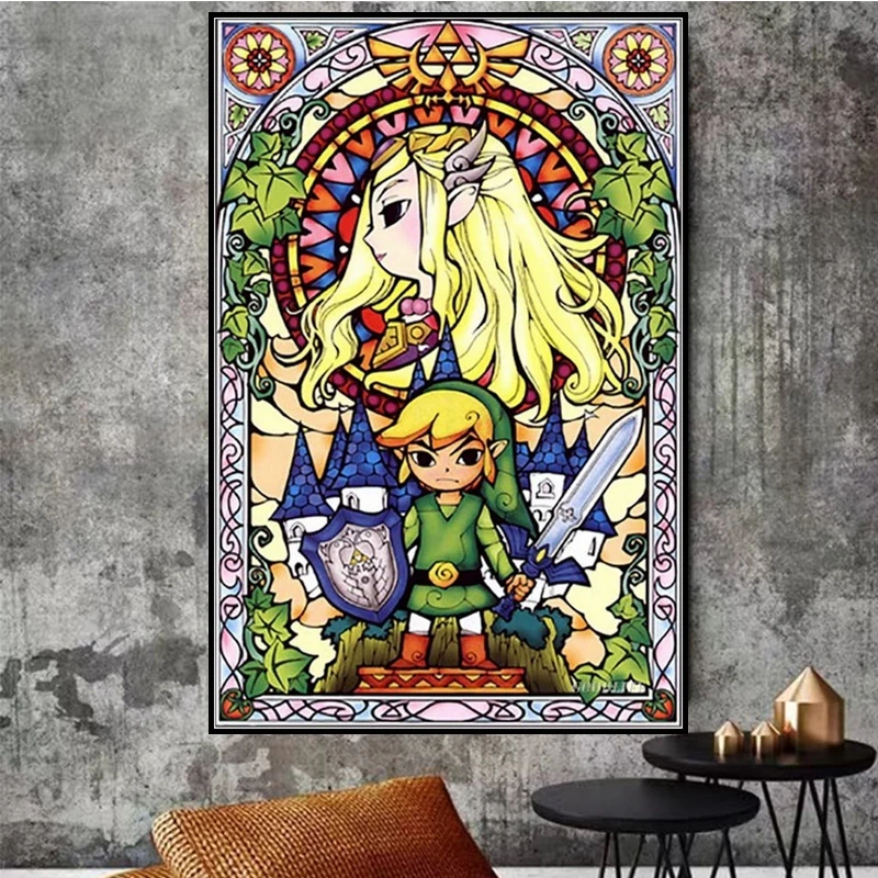 Zelda Diamond Painting Full Drill Square/Round 5D DIY Diamond Embroidery Game Cross Stitch Kits Rhinestone Home Decor Gift