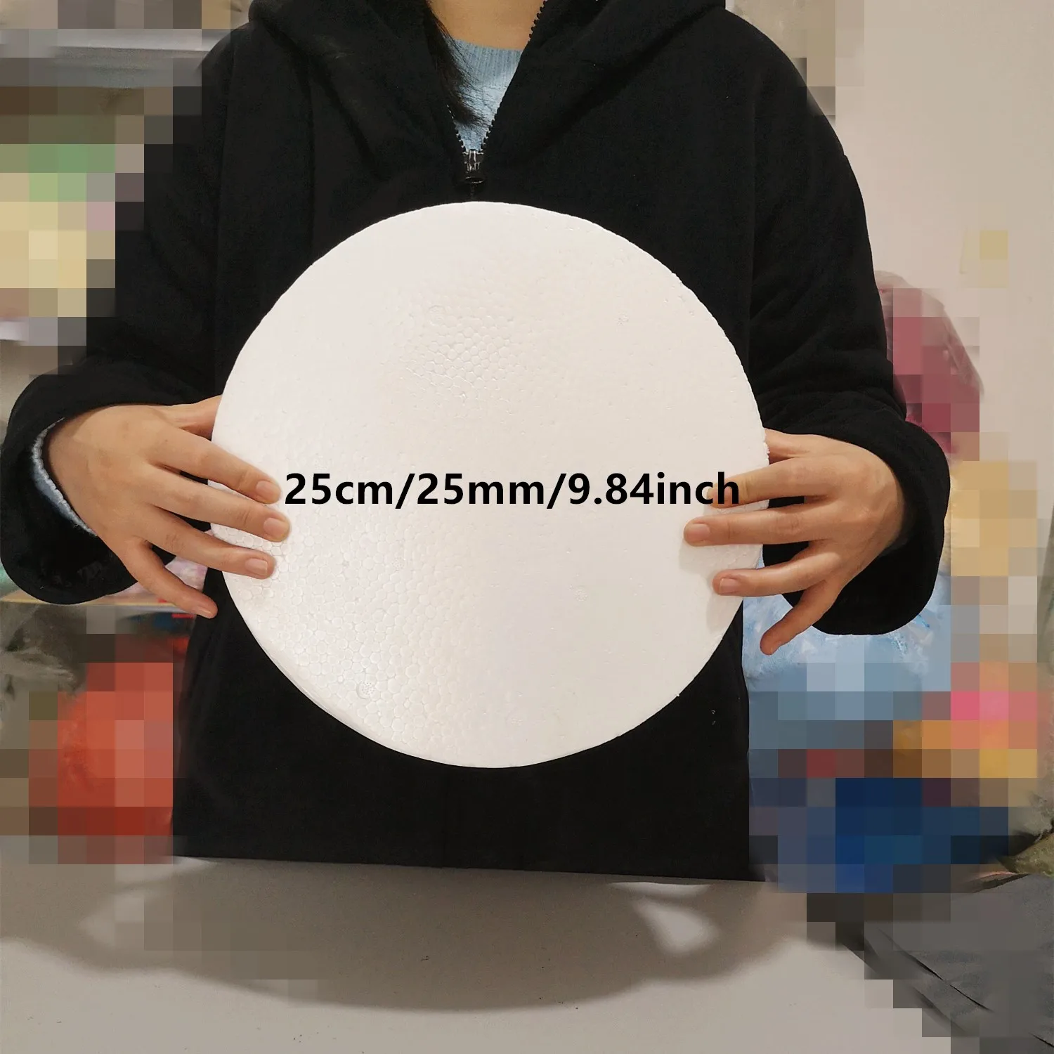 25cm Half Round Solid Polystyrene Styrofoam Foam Balls for DIY Christmas Kids Craft Painted 25mm