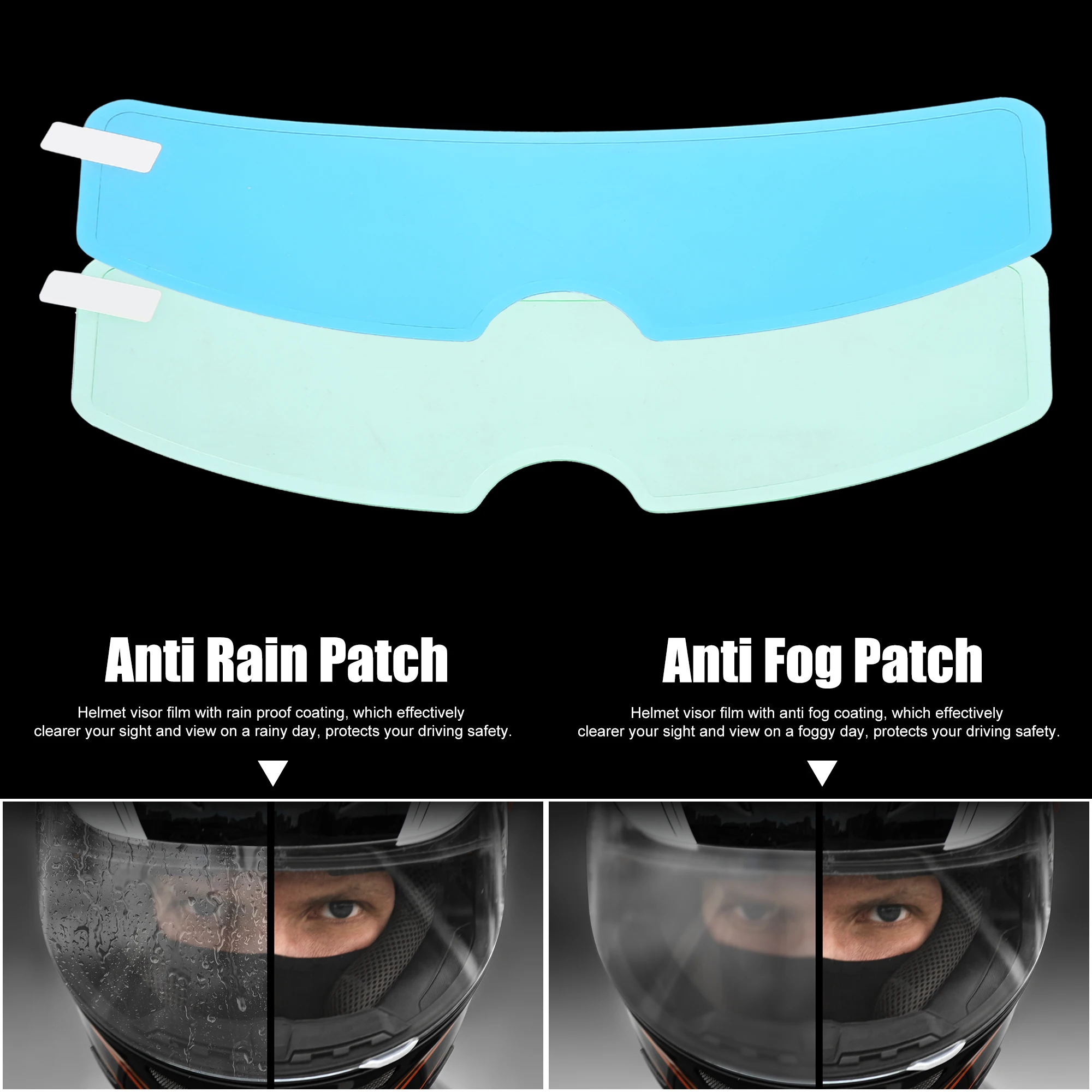 Anti Rain Fog Film for Motorcycle Helmet Rain Proof Shield Film Durable