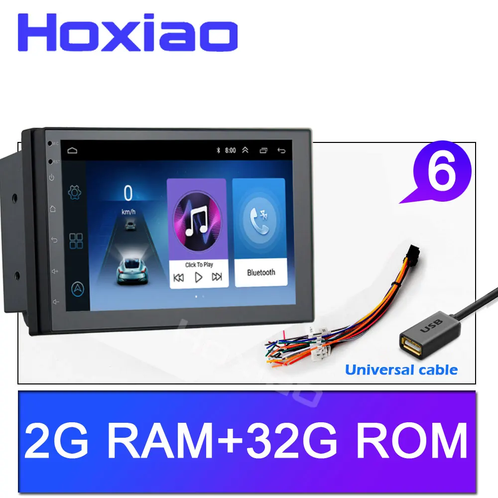 Автомагнитола 2 Din Android GPS навигация Автомагнитола стерео " Wifi Bluetooth USB аудио 2DIN универсальный мультимедийный автомобильный плеер