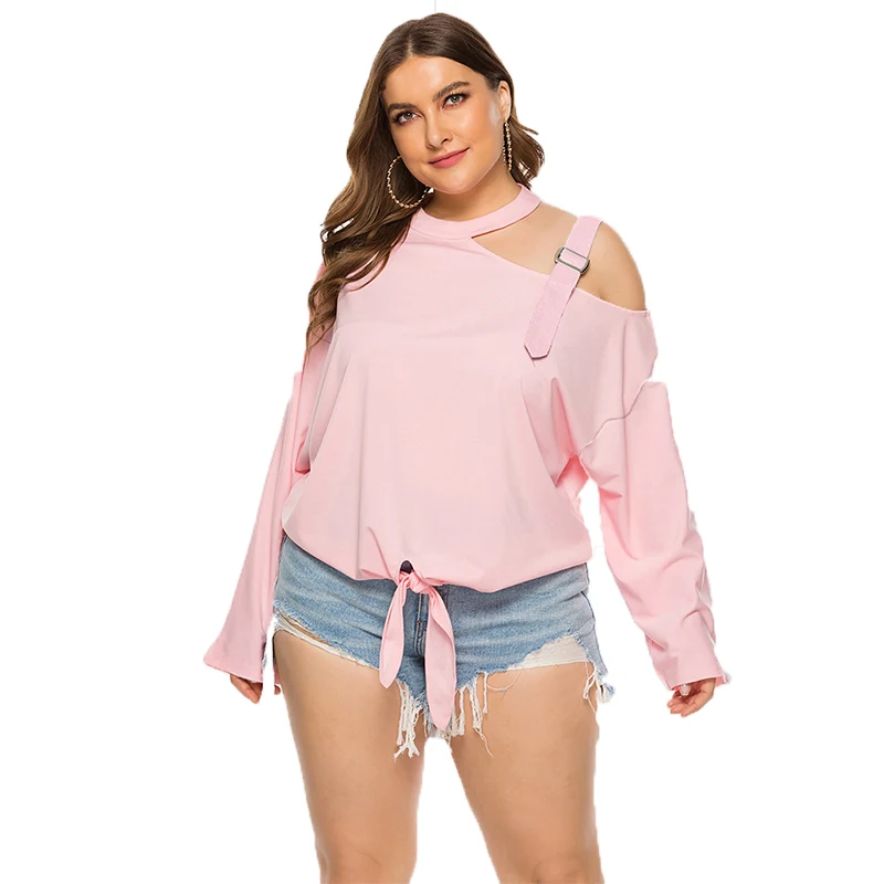 

2020 Summer And Autumn Women Shirrt Casual Loose Solid Brackets Plus Size L-4xl Shirts