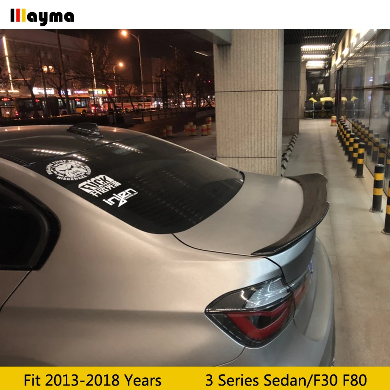 

PSM style Carbon Fiber rear trunk spoiler For BMW 3 Series sedan 318i 320i 325i 335i 2013 - 2018 F30 F80 M3 Car spoiler Wing