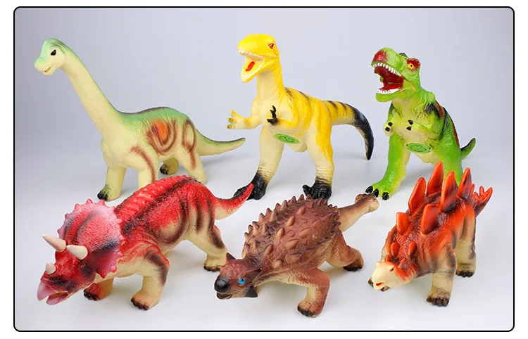Динозавр век модель мягкая Silcone динозавр игрушка животное Королевство T-Rex Трицератопс быстрый и яростный Тангенциальный пояс звук и Li