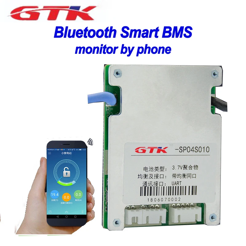 GTK 4S 16.8v Li ion lithium 12v 14.6v lifepo4 iron phosphate smart BMS free bluetooth module 20A 30A 35A | Электроника