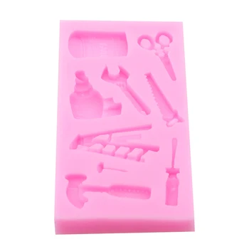 

Hardware DIY Tools Spanner Scissors Saw Ladder Silicone Fondant Molds Cake Silicone Mold Chocolat Decorating Tools