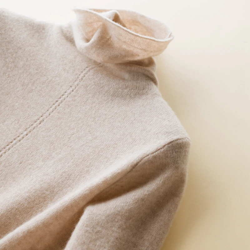 100% Pure Goat Cashmere Knitted Sweater Women High