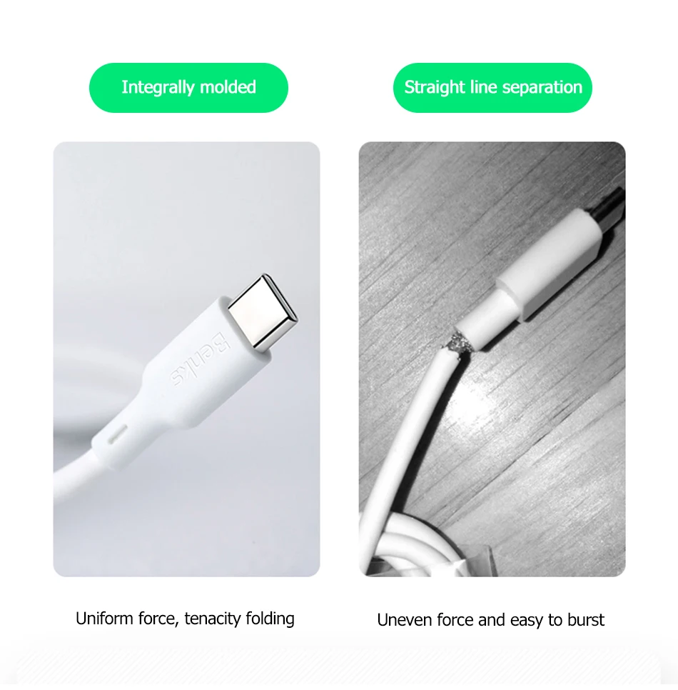 Benks 5A USB C кабель для быстрой зарядки type-C для huawei mate 20 30 Pro P20 Lite samsung Xiaomi QC3.0 USBC кабель для быстрой зарядки данных