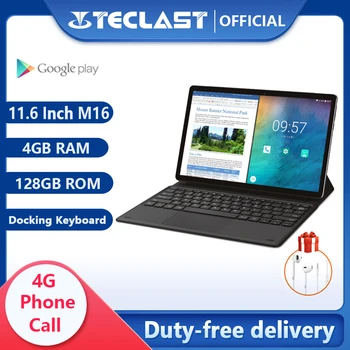 

Teclast M16 11.6inch Android Tablet Helio X27 Deca Core 4GB RAM 128G ROM 4G Network Tablets PC 8.0MP Docking Type-C HDMI 7500mAh