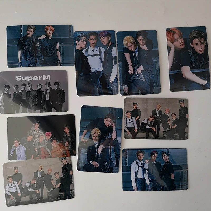 Kpop SuperM Jopping Beginning Mini Album SuperM Card sticker Buscard sticker KAI LUCAS TAEMIN TAEYONG BAEKHYUN TEN MARK - Цвет: Superm