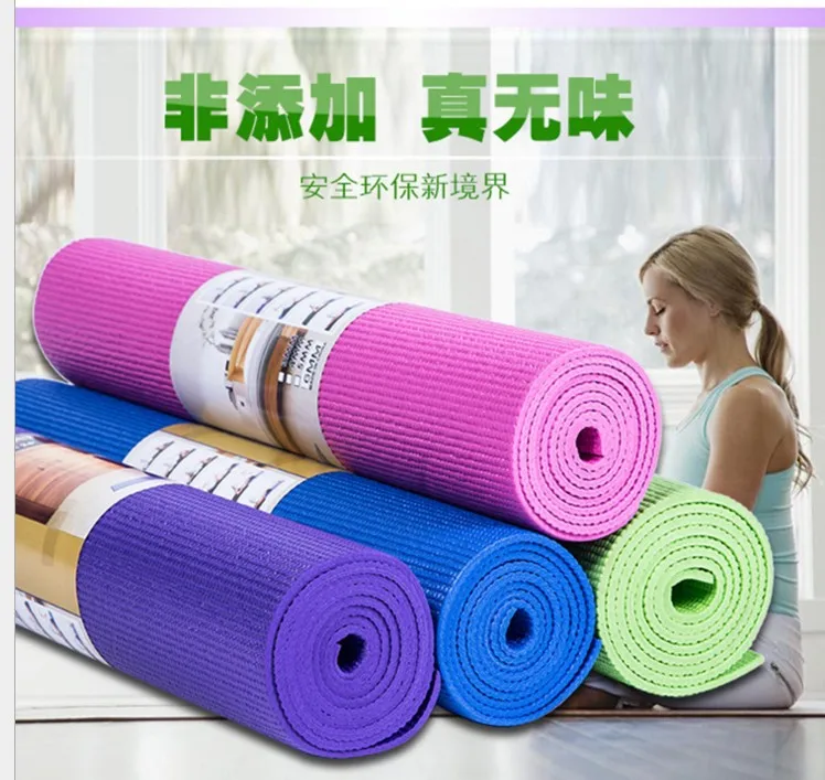 Обработка настраиваемая 3 мм ПВХ коврик для йоги высокой плотности противоскользящая Спортивная пуш-ап подстилка на коврик для йоги