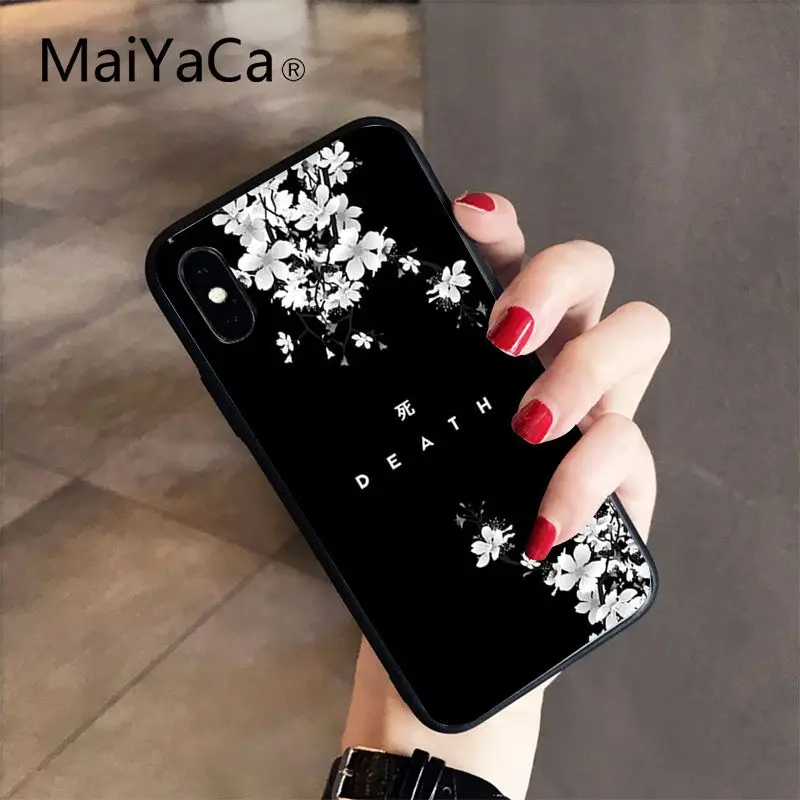 MaiYaCa японское аниме эстетическое текстовое письмо роскошный уникальный дизайн чехол для телефона iPhone 5 5Sx 6 7 7plus 8 8Plus X XS MAX XR - Цвет: A10