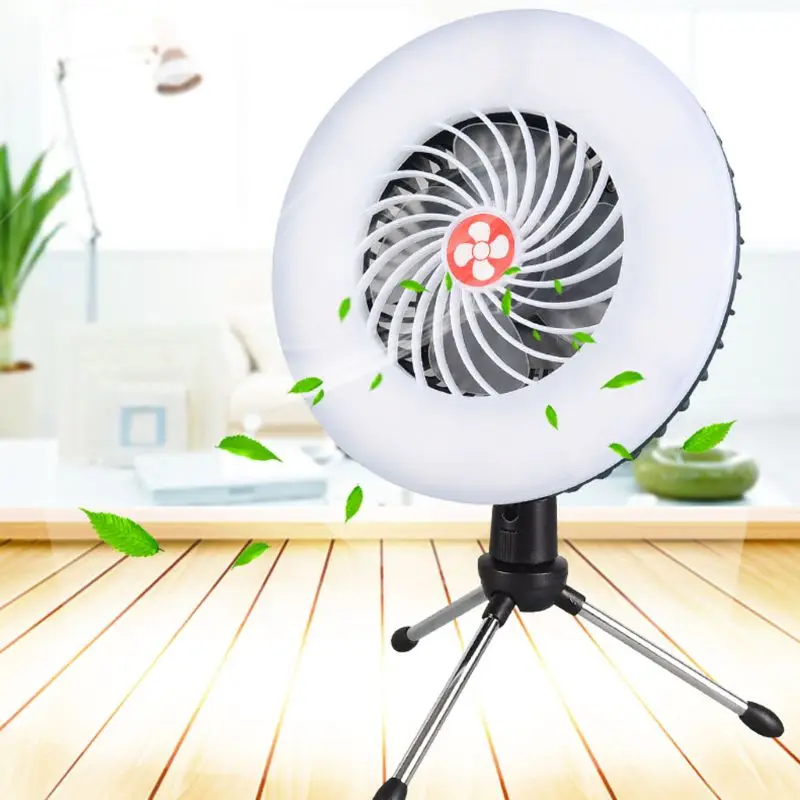 

3in1 USB Rechargeable Hanging Fan Tent LED Light Lamp Mobile USB Charger for Outdoor Camping Hiking Fishing Home Office