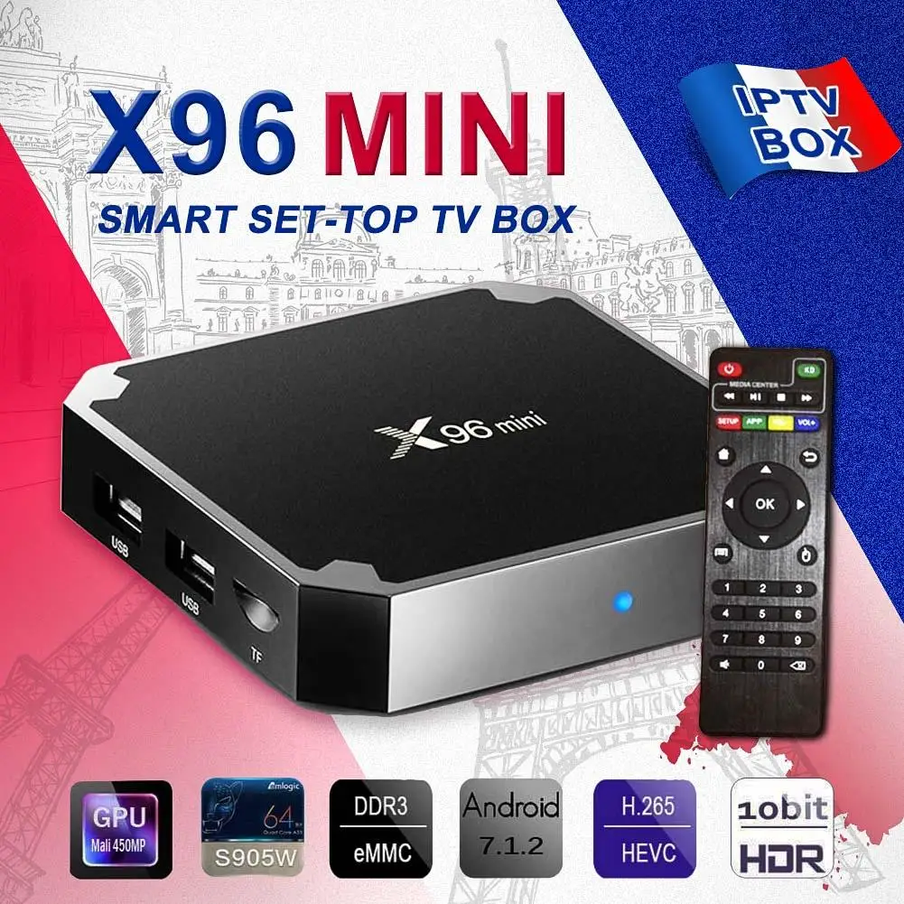 Медиаплеер приставка X96mini 1+ 8G/1+ 16G Смарт ТВ приставка Четырехъядерный 4K 3D wifi 100M медиа ТВ приставка Android 9,0