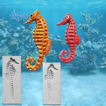 

Sea Horses Male&Female Silicone Mold for Fondant Cake Decor, Cupcakes, Sugarcraft, Cookies, Candies, Cards Clay Bakeware Tools