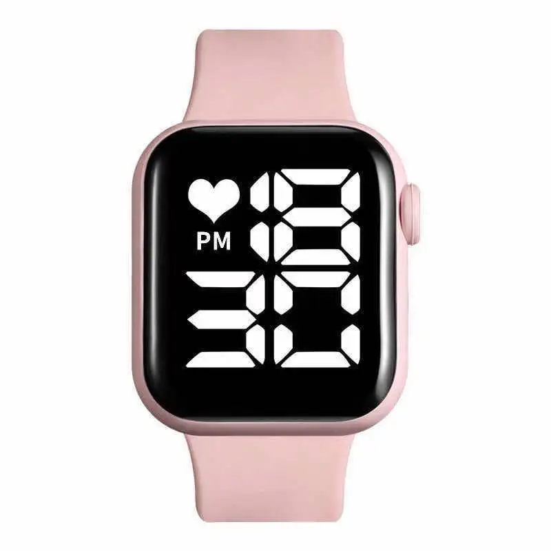 Relojes de pulsera para mujer, reloj Digital con pantalla Led