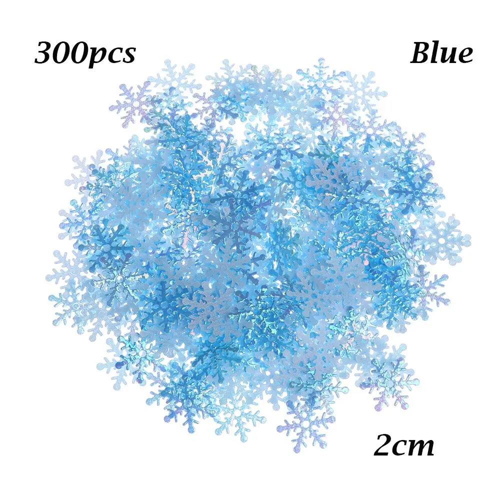 2 100/200/300Pcs Handmade Colorful Glitter Christmas Snowflake Ornament Birthday Party Wedding Decoration Home Decor Accessory - Цвет: 2
