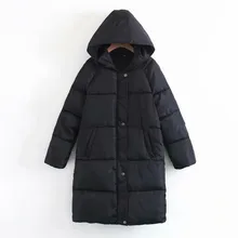 Женская куртка, однотонная, на молнии, зимняя, Женская парка,, осенняя, длинная, теплая куртка, на пуговицах, пальто, верхняя одежда, Abrigos Mujer Invierno L1005