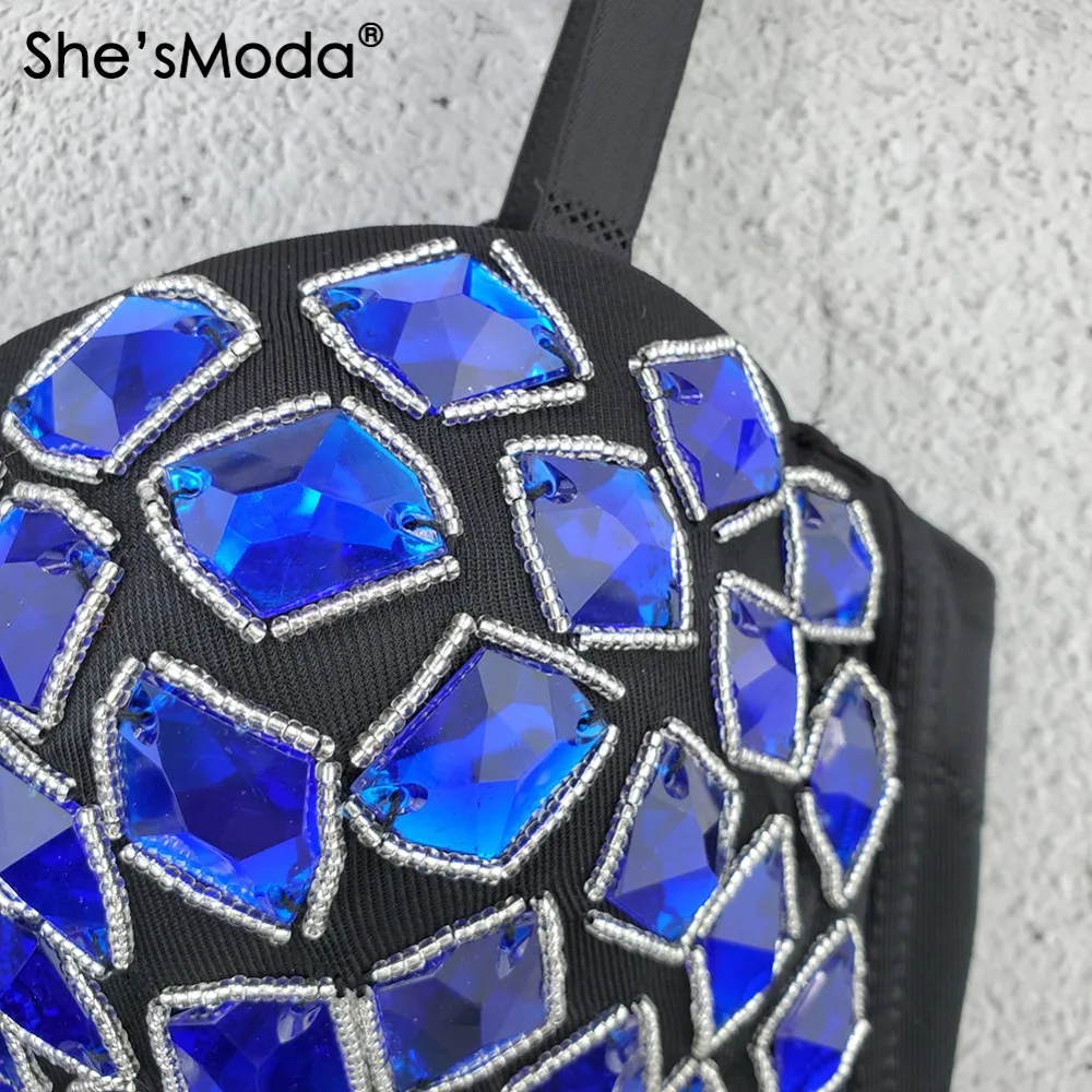 china wholesale 2020 new hand made bead bustier crop top (9)