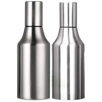 

Oil Bottle Pot Kitchen Stainless Steel Olive Oil/Vinegar/Sauce Cruets Dispenser,Stainless Steel Pour Spout,Cooking Oil Vinegar M