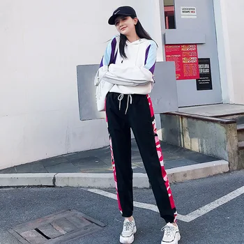 

Fashion Casual Women Harem Pants Loose Solid Trousers Women Full Length Harajuku Joggers Pants