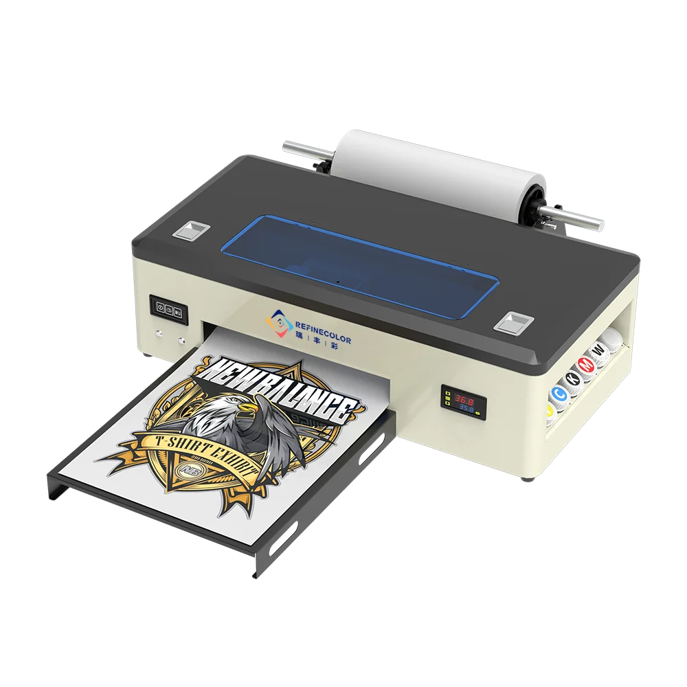 

Refinecolor R1390 A3 DTF Printer With Roller For T shirts hat polyester hoodies Direct to Film Printing machine heat transfer to