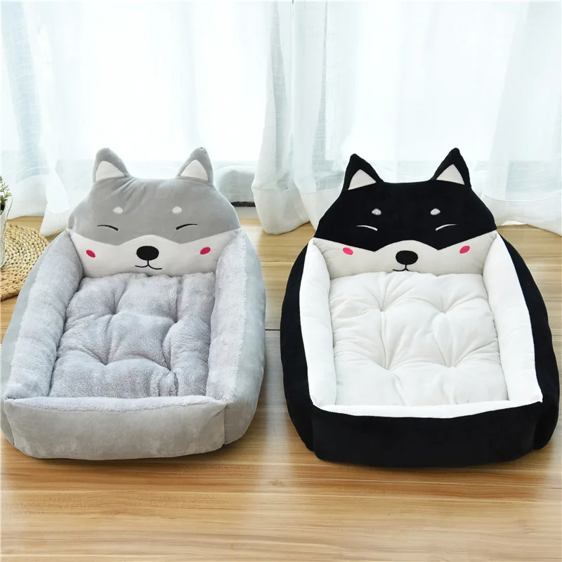 Cama de mascota grande para perro y gato, nido de lana suave en 7 colores, cálido y acogedor, caseta impermeable de otoño e invierno